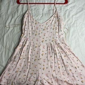 Pink Flower Romper